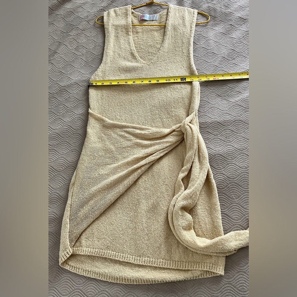 Free People Beach NOWT Poppy sweater mini dress in yellow only size medium - Picture 9 of 14